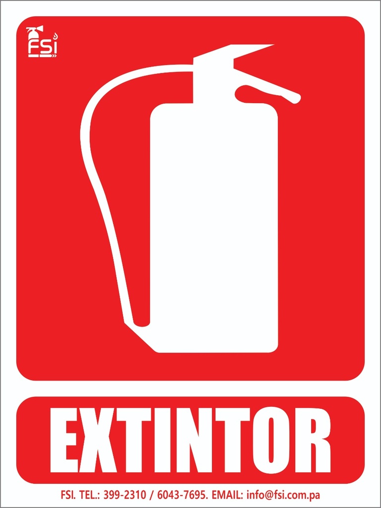 [SE-001] SEÑALIZACION FOTOLUMINISCENTE DE EXTINTOR - TAMAÑO (6" X 8")