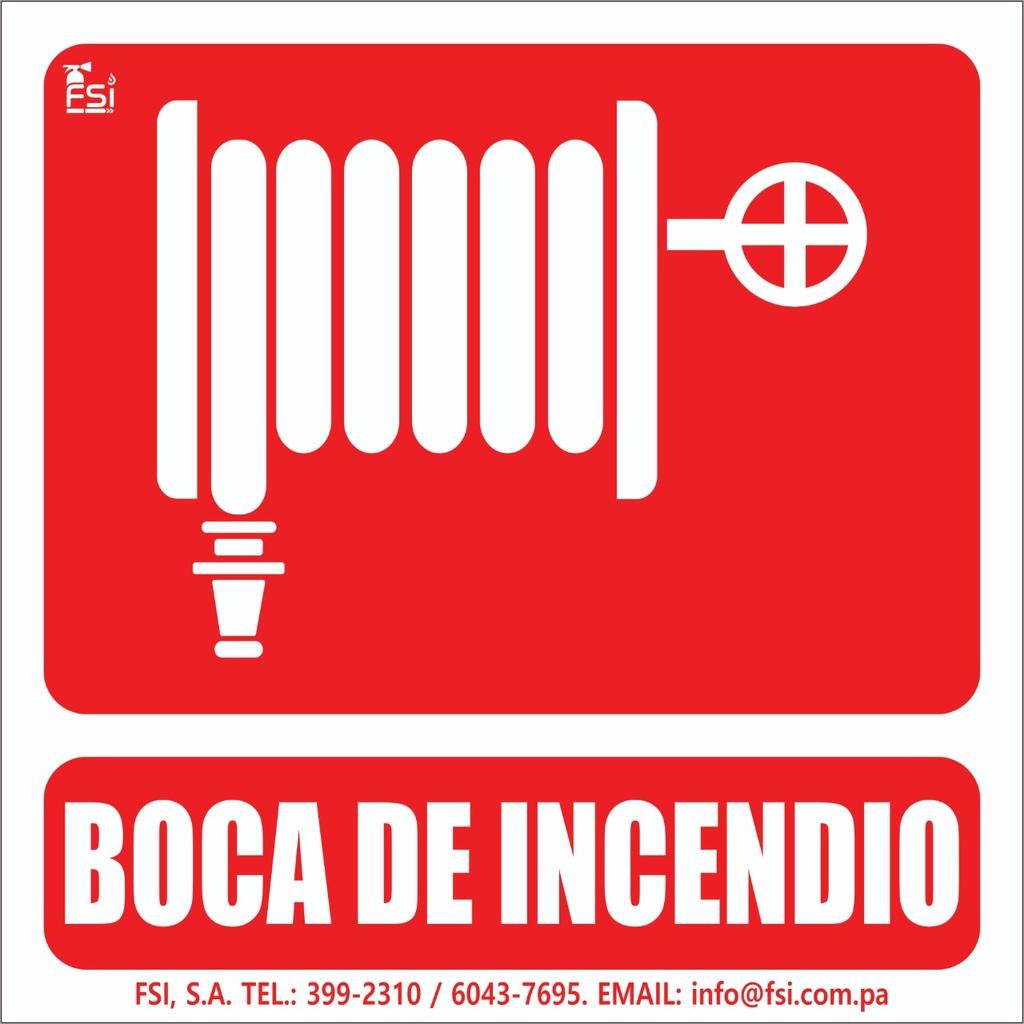 SEÑALIZACION FOTOLUMINISCENTE DE BOCA DE INCENDIO 6&quot;x6&quot;