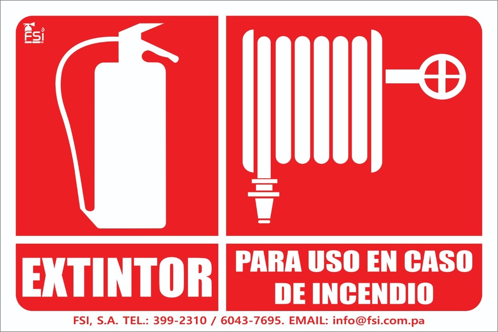 Señal Fotoluminiscente de Gabinete con Extintor 8" x 12"