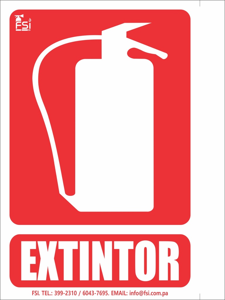 [SE-006] SEÑALIZACION FOTOLUMINISCENTE DE EXTINTOR TIPO BANDERA -TAMAÑO (8" X 12")