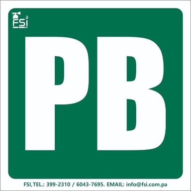 Señal Fotoluminiscente de Identificación de Nivel 6" x 6"