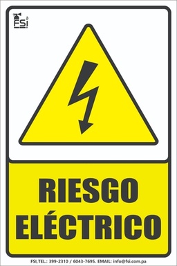 Señal de Riesgo Eléctrico 8" x 12"