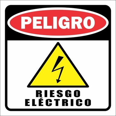 Sticker de Peligro Riesgo Eléctrico 6" x 6"