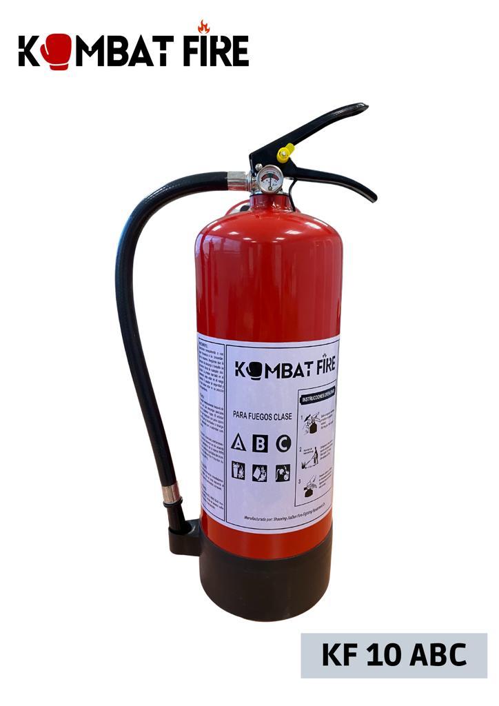 EXTINTOR RECARGABLE TIPO ABC DE 10 LBS MARCA KOMBAT FIRE