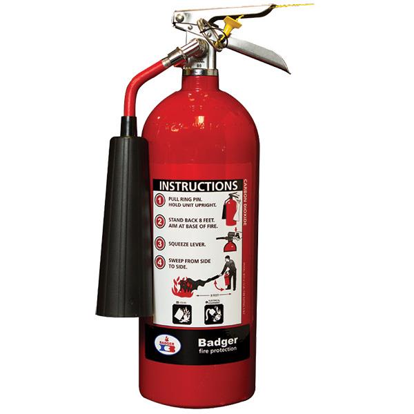 EXTINTOR RECARGABLE TIPO BC DE 5 LBS MARCA BADGER UL