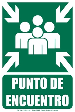 Letrero de Punto de Encuentro en Lámina Galvanizada Calibre 16