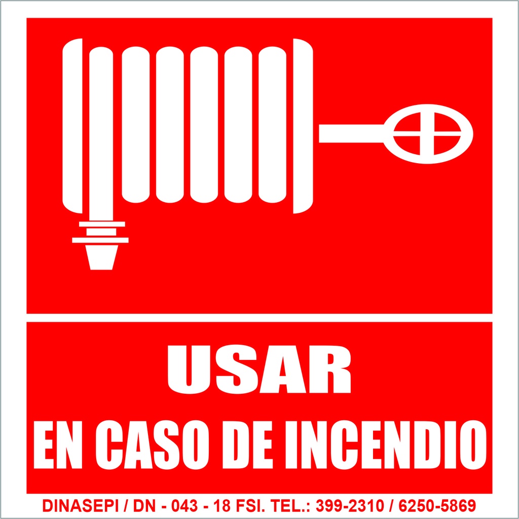 SEÑALIZACION FOTOLUMINISCENTE DE GABINETE CONTRA INCENDIOS -TAMAÑO (8" X 12")