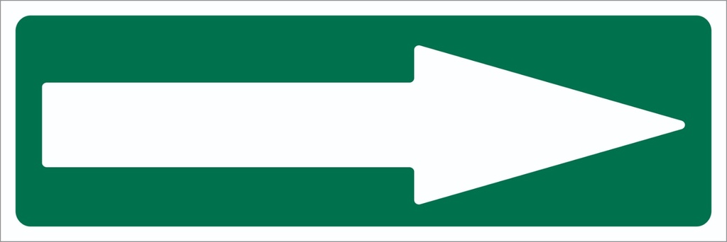 SEÑALIZACION FOTOLUMINISCENTE DE FLECHA -TAMAÑO (6" X 8")