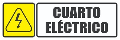 Señal de Cuarto Eléctrico 4" x 12"