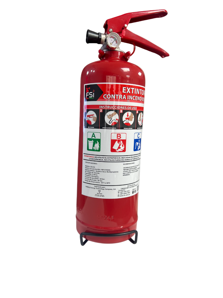EXTINTOR RECARGABLE FSI ABC DE 5LBS