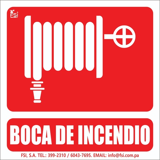 SEÑALIZACION FOTOLUMINISCENTE DE BOCA DE INCENDIO (6" X 6")