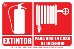 [SE-005] SEÑALIZACION FOTOLUMINISCENTE DE GABINETE CON EXTINTOR -TAMAÑO (8" X 12")