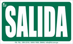 [SEV-008] SEÑALIZACION FOTOLUMINISCENTE DE SALIDA 6&quot;x10&quot;