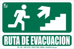 [SEV-015] SEÑALIZACION FOTOLUMINISCENTE DE RUTA DE EVACUACION SUBIENDO ESCALERA RH 6&quot;x8&quot;