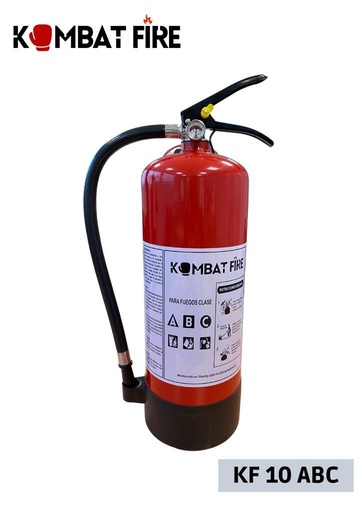 EXTINTOR RECARGABLE TIPO ABC DE 10 LBS MARCA KOMBAT FIRE