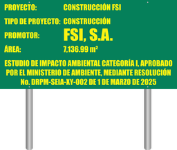 [ID-005] LETRERO DE IMPACTO AMBIENTAL EN LÁMINA GALVANIZADA CON POSTE