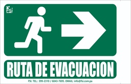 [SEV-080] SEÑALIZACIÓN DE FOTOLUMINISCENTE RUTA DE EVACUACIÓN TIPO BANDERA